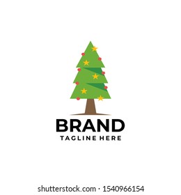 Christmas Tree Logo Design Vector
