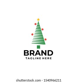 Christmas Tree Logo Design Vector