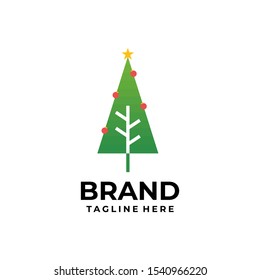 Christmas Tree Logo Design Vector