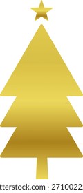 Weihnachtsbaum Logo goldene Farbverlauf. Goldener Farbverlauf Weihnachtsbaum Illustration Set, dekorative Feiertage Clip Art Element Kollektion. Gold Weihnachtsbaum-Symbol-Sammlung 