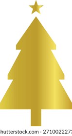 Weihnachtsbaum Logo goldene Farbverlauf. Goldener Farbverlauf Weihnachtsbaum Illustration Set, dekorative Feiertage Clip Art Element Kollektion. Gold Weihnachtsbaum-Symbol-Sammlung 