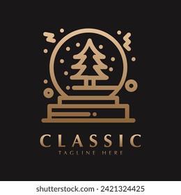 christmas tree logo icon template
