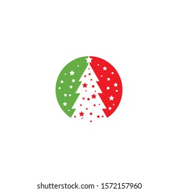 Christmas tree logo ilustration vector design