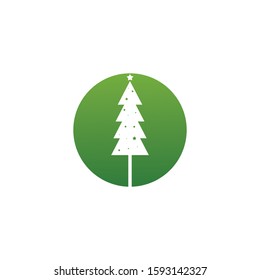 Christmas tree logo ilustration vector design