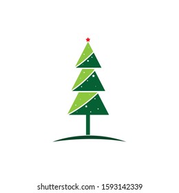 Christmas tree logo ilustration vector design