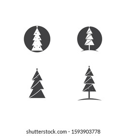 Christmas tree logo ilustration vector design
