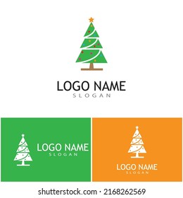 Christmas tree Logo Template vector symbol nature