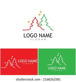 Weihnachtsbaum-Logo-Vorlage, Vektorsymbol