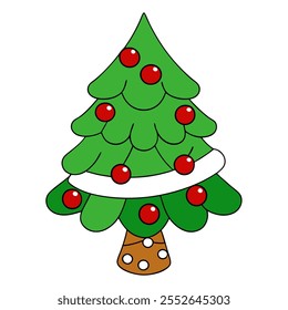 Christmas tree logo vector featuring a clean and elegant design perfect for holiday branding, festive decorations, and creative projects. Ideal for seasonal themes and graphic use.