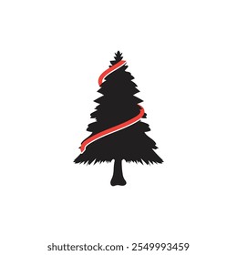 Christmas tree Logo vector image
