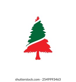 Árbol de Navidad Logo Imagen de Vector

