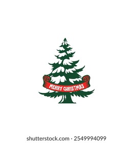 Christmas tree Logo vector image
