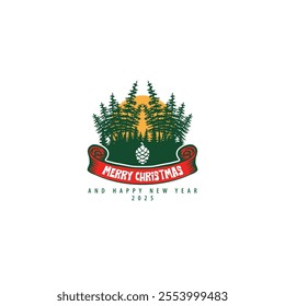 Christmas tree Logo vector image
