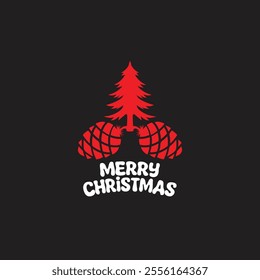 Christmas tree Logo vector image
