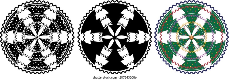 Logo del árbol de Navidad (adorno vectorial)