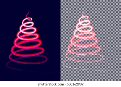 Christmas tree from the luminous lines.
