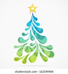 Christmas tree made of arc drops.
