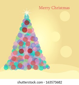 Christmas Tree Made of Circles