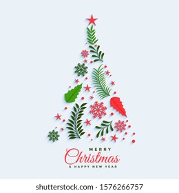 christmas tree made with decorative elements design