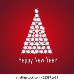 Christmas tree made from diamonds.