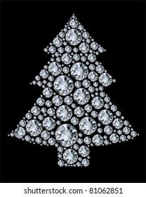 Christmas tree made from diamonds.