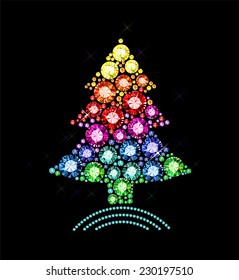 Christmas Tree made of gems