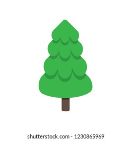Christmas tree made from gift boxes icon sign vector illustration. Symbol of family xmas holiday celebration isolated on white background.  Simple shape for holyday. Merry christmas, happy new year.