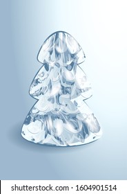 christmas tree made from ice. 10 EPS