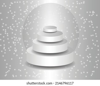  árbol de navidad hecho de podio
