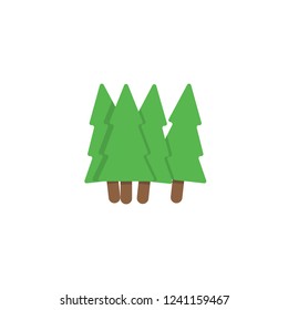 Christmas tree made from ribbon. Vector illustration Flat design