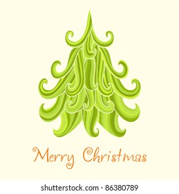Christmas tree, Marry Christmas card