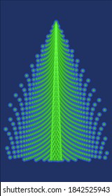 Christmas Tree.  Mathematical trigonometric functions
