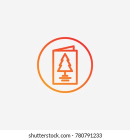 Christmas tree menu  icon.gradient illustration isolated vector sign symbol
