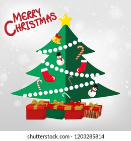 Christmas tree, merry Christmas