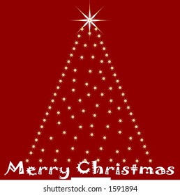 christmas tree with merry christmas