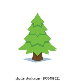 Christmas tree, tree. Merry Christmas and Happy New Year. Flat style vector illustration.