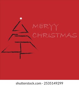 Christmas tree and Merry Christmas and New Year greetings