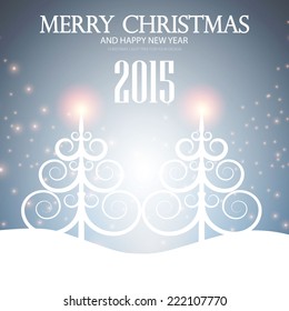 Christmas tree. Merry Christmas vector illustration