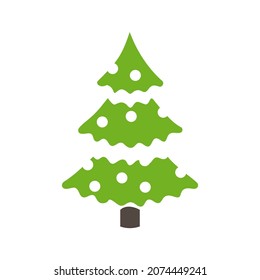 christmas tree minimalist logo design greeting card holiday
