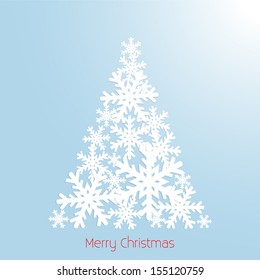 Christmas Tree Minimalistic Design - vector background eps10