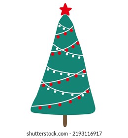 Christmas tree in a minimalistic modern style.