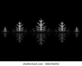 Árbol de Navidad con efecto espejo - vector