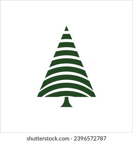Christmas tree, modern flat design
