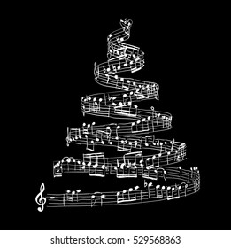 Christmas Tree From Music Notes