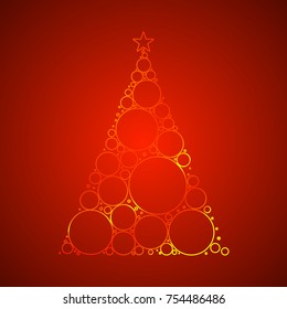 Christmas tree. Neon style