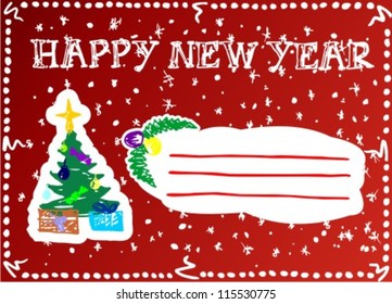 Christmas tree and new year