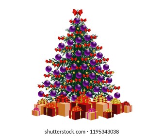Christmas tree New year