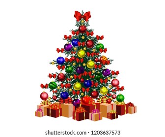 Christmas tree New year