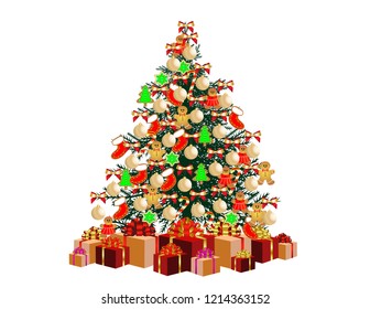 Christmas tree New year