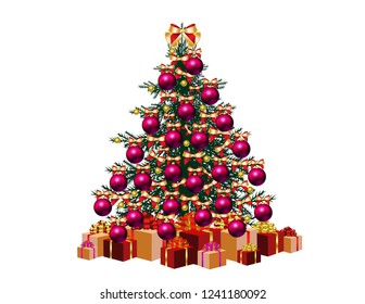 Christmas tree New year